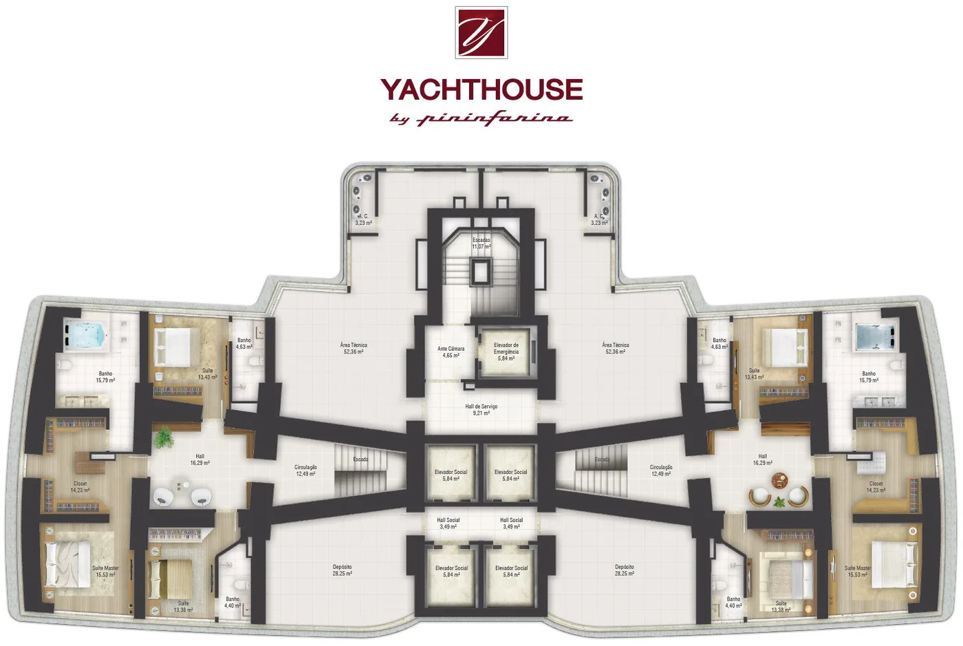 Yachthouse em Barra Sul, Balneário Camboriú, planta 1